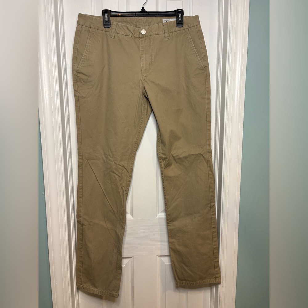 Bonobos Men's Washed Chino Dress Pants Slim Straight Khaki, Size 36x34